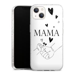 Silikon Glitter Case transparent-silber