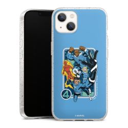 Silikon Glitter Case transparent-silber