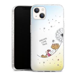 Silikon Glitter Case transparent-silber