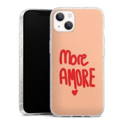 Silikon Glitter Case transparent-silber