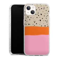 Silikon Glitter Case transparent-silber