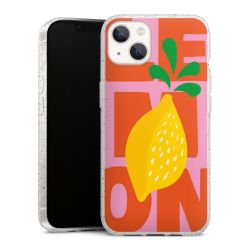 Silikon Glitter Case transparent-silber