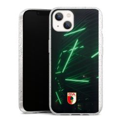 Silikon Glitter Case transparent-silber