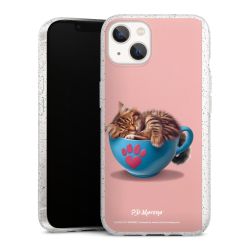 Silikon Glitter Case transparent-silber