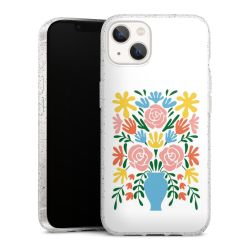 Silikon Glitter Case transparent-silber