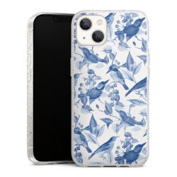 Silikon Glitter Case transparent-silber