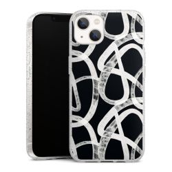 Silikon Glitter Case transparent-silber