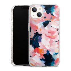 Silikon Glitter Case transparent-silber