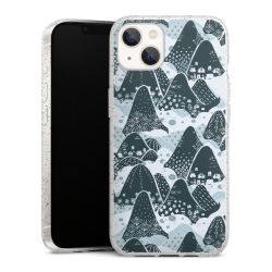 Silikon Glitter Case transparent-silber