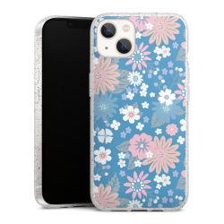 Silikon Glitter Case transparent-silber