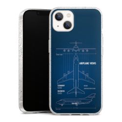 Silikon Glitter Case transparent-silber