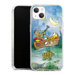 Silikon Glitter Case transparent-silber