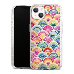 Silikon Glitter Case transparent-silber