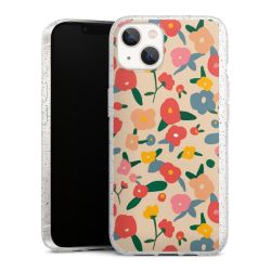 Silikon Glitter Case transparent-silber