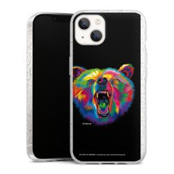 Silikon Glitter Case transparent-silber