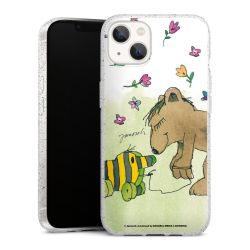 Silikon Glitter Case transparent-silber