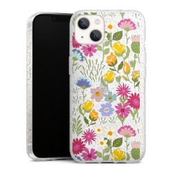 Silikon Glitter Case transparent-silber