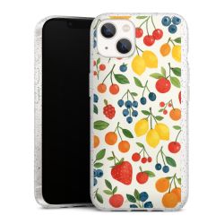 Silikon Glitter Case transparent-silber