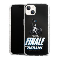 Silikon Glitter Case transparent-silber