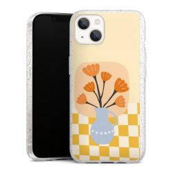 Silikon Glitter Case transparent-silber