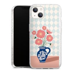 Silikon Glitter Case transparent-silber