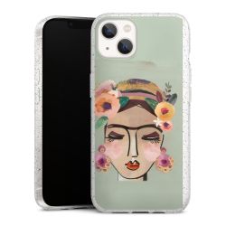 Silikon Glitter Case transparent-silber