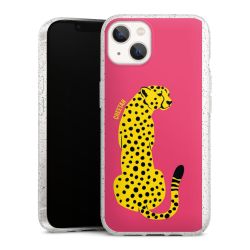 Silikon Glitter Case transparent-silber