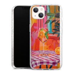 Silikon Glitter Case transparent-silber