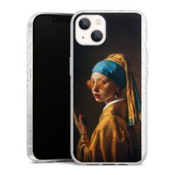 Silikon Glitter Case transparent-silber