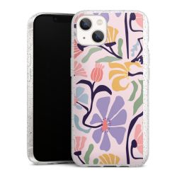 Silikon Glitter Case transparent-silber