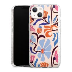 Silikon Glitter Case transparent-silber