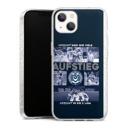 Silikon Glitter Case transparent-silber