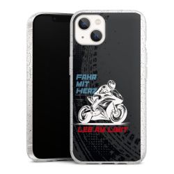 Silikon Glitter Case transparent-silber