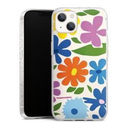 Silikon Glitter Case transparent-silber