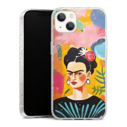 Silikon Glitter Case transparent-silber