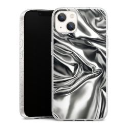 Silikon Glitter Case transparent-silber