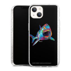 Silikon Glitter Case transparent-silber