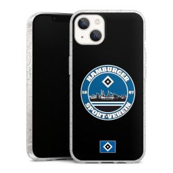 Silikon Glitter Case transparent-silber