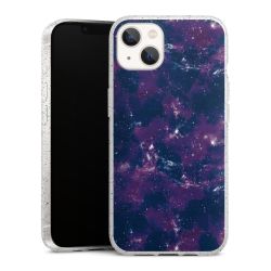Silikon Glitter Case transparent-silber