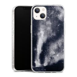Silikon Glitter Case transparent-silber