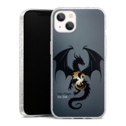 Silikon Glitter Case transparent-silber