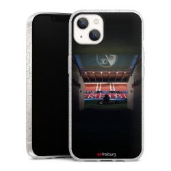 Silikon Glitter Case transparent-silber