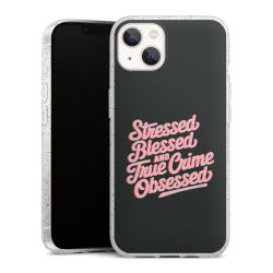 Silikon Glitter Case transparent-silber