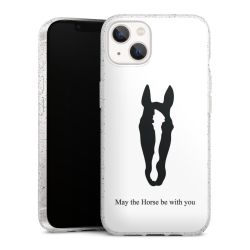 Silikon Glitter Case transparent-silber