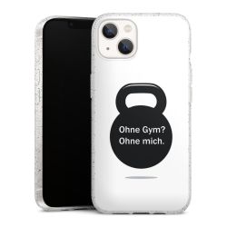 Silikon Glitter Case transparent-silber