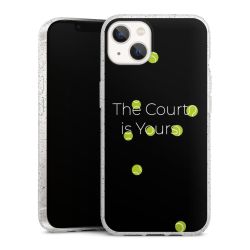 Silikon Glitter Case transparent-silber