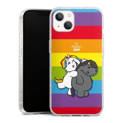 Silikon Glitter Case transparent-silber