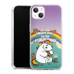 Silikon Glitter Case transparent-silber