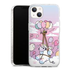 Silikon Glitter Case transparent-silber