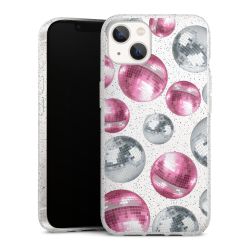 Silikon Glitter Case transparent-silber